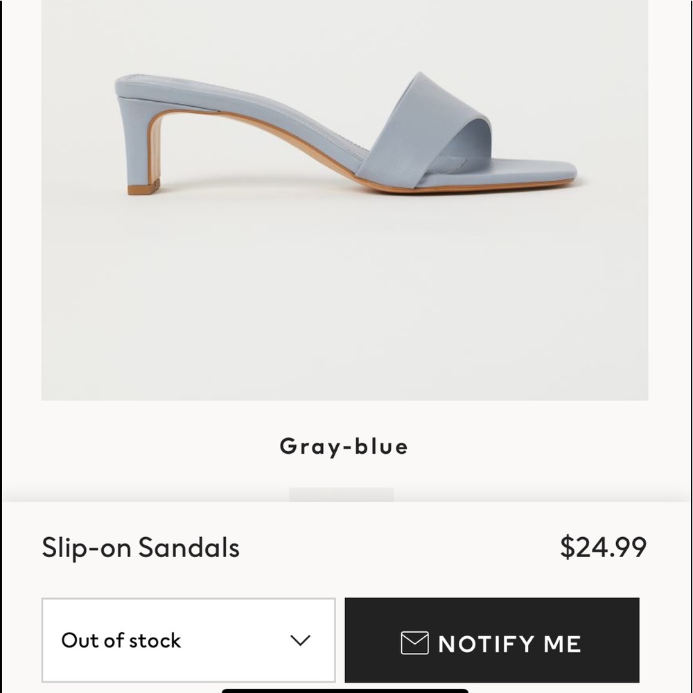 NWOT H&M slip on sandals